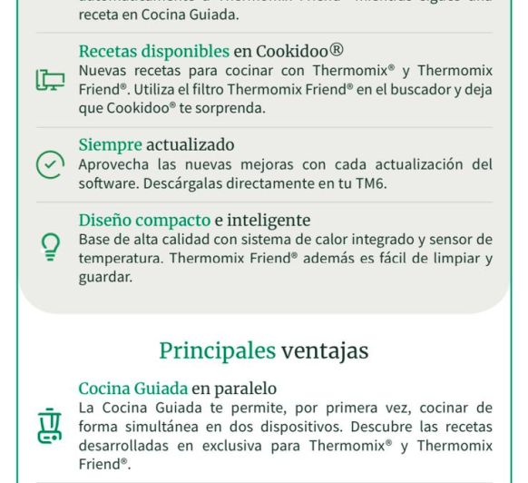 DESCUBRE LAS NUEVAS VENTAJAS CON Thermomix® FRIEND